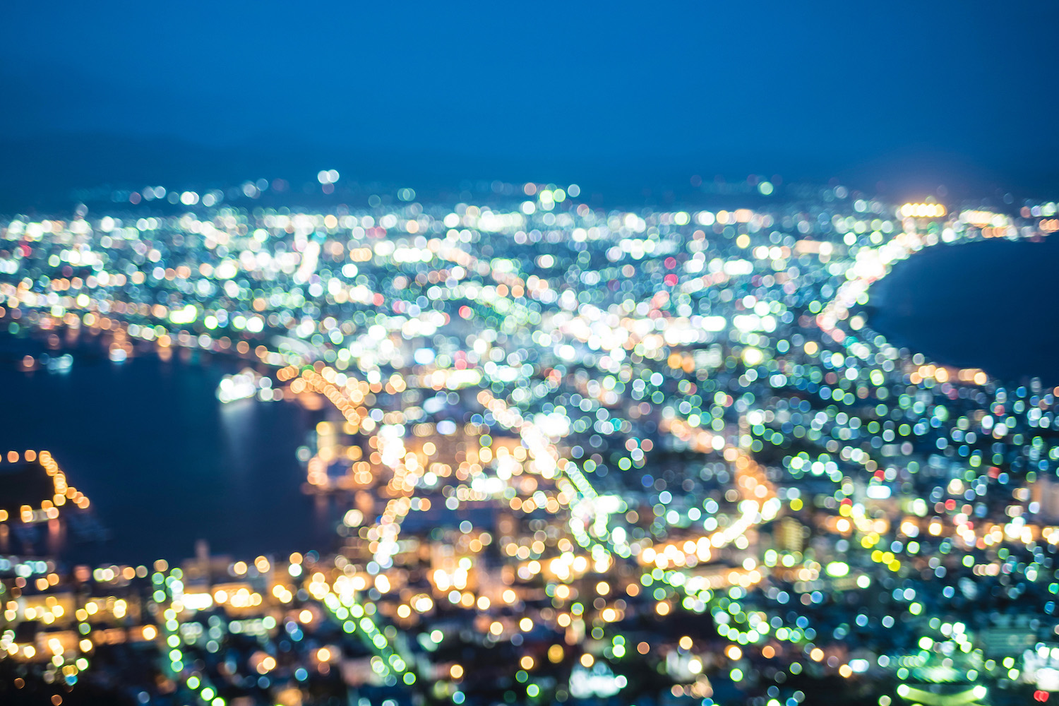 Night view of Hakodate, Japan